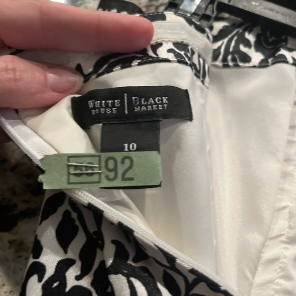 White House Black Market Dress Womens Floral Satin Strapless Cocktail Party - Picture 6 of 9